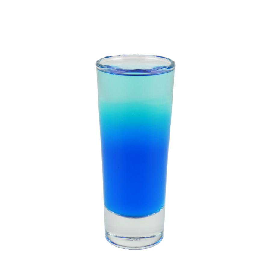 Blue tequila shot